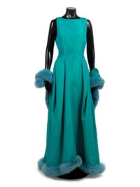 Mario Borsato Evening Dress and Wrap, Trimmed with Fur, 1990s