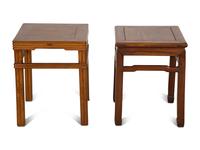 Two Chinese Hardwood Side Tables