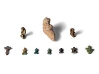 Ten Egyptian Faience Erotic Amulets
