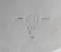 A Danish Silver Serving Tray, Georg Jensen Silversmithy, Copenhagen, Second Half 20th Century, of simple oval form with molded rim, mod