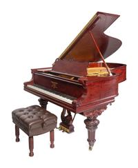 A Steinway and Sons Model B Mahogany Grand Piano