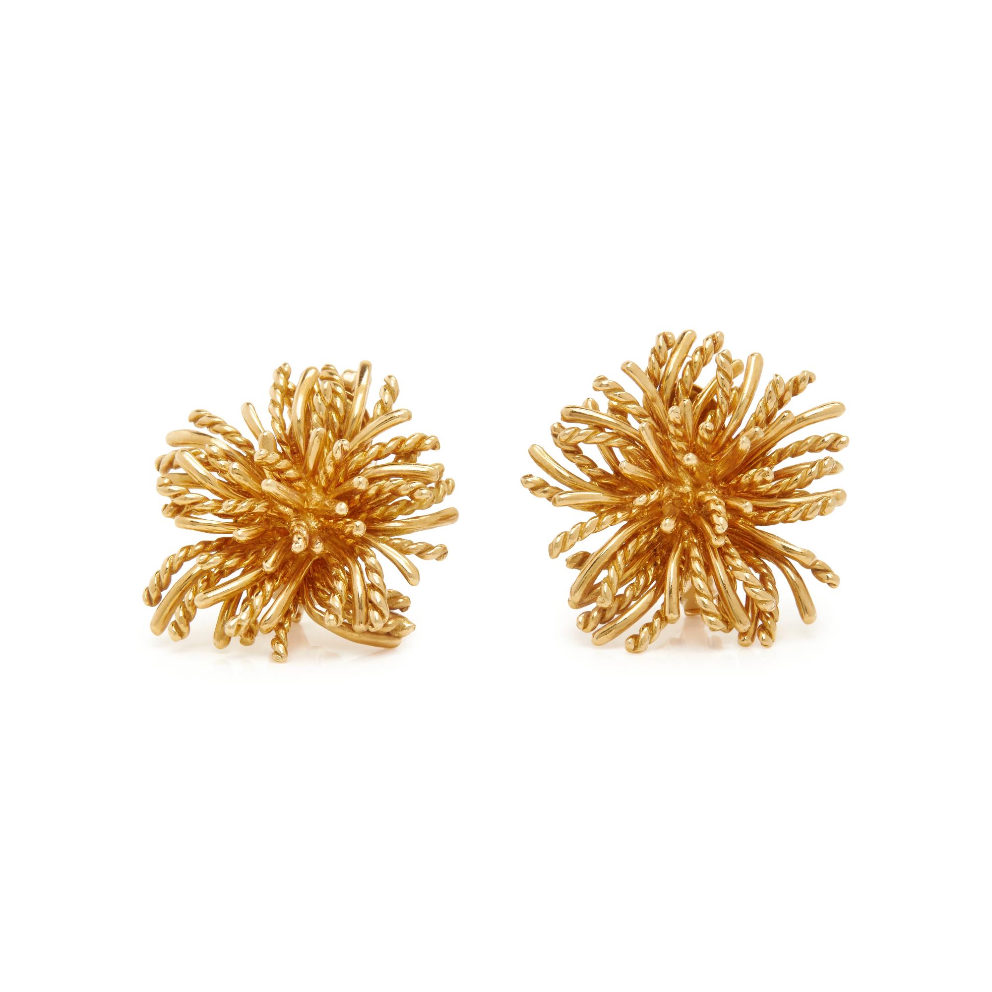 TIFFANY & CO., YELLOW GOLD CLIP EARRINGS