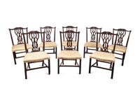 A Set of Eight George III Style Mahogany Dining Chairs