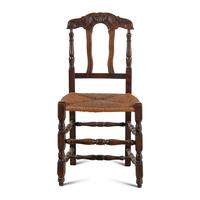 A William and Mary Style Oak Side Chair