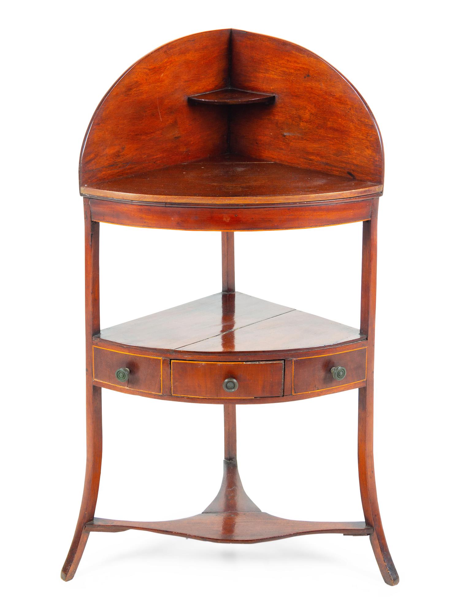 A George II Mahogany Corner Wash Stand