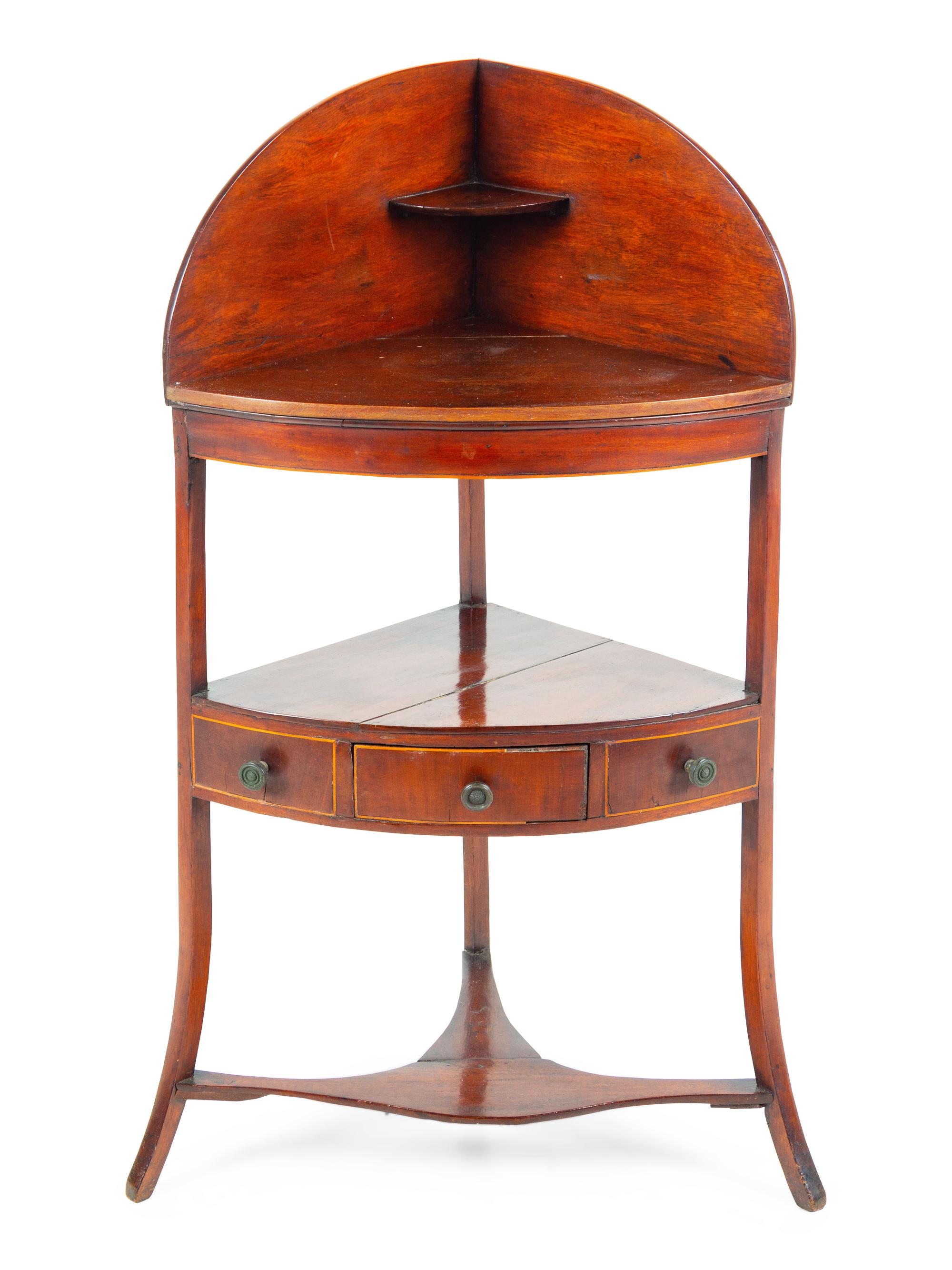 A George II Mahogany Corner Wash Stand