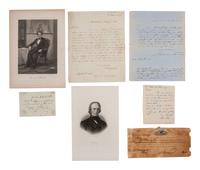 [POLITICS]. Autographs of Whig politicians including CLAY and STEVENS.