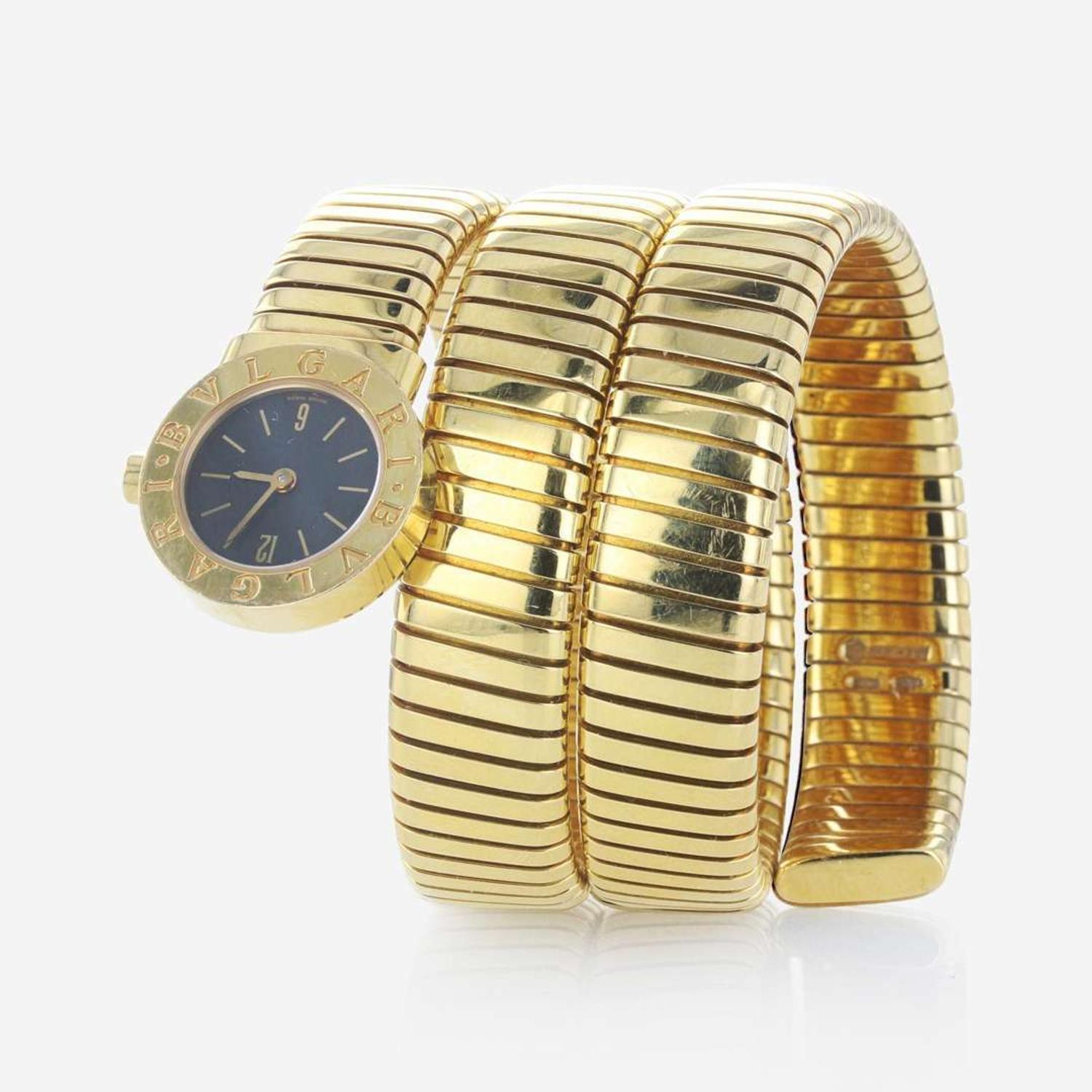 18K Yellow Gold Bvlgari Tubogas Serpenti Watch