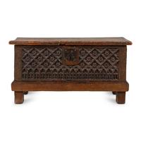 A Gothic Carved Walnut Chest