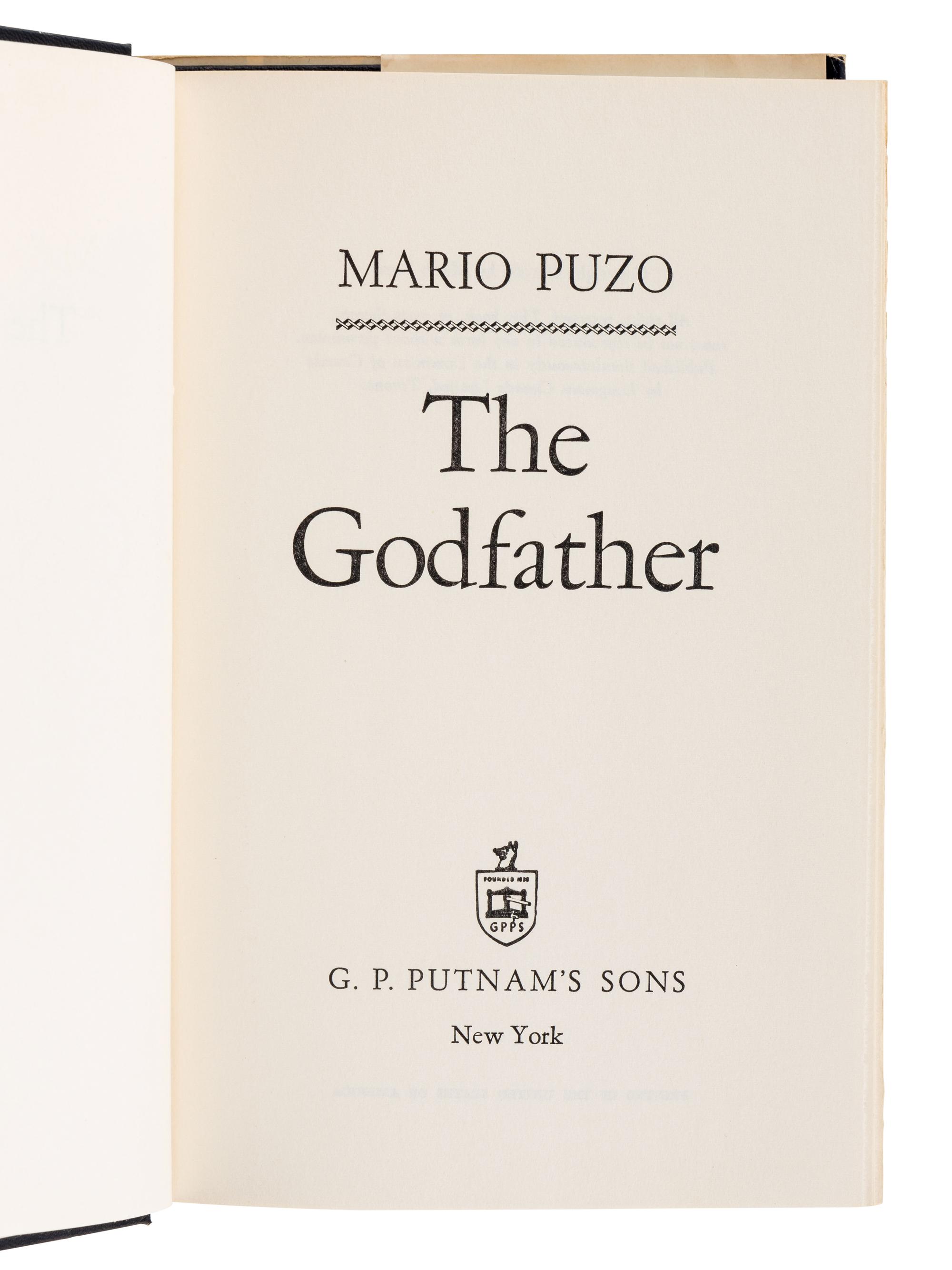 PUZO, Mario (1920-1998). A group of 5 works by Puzo, MOST FIRST EDITION, comprising: