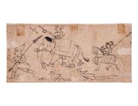 Four Indian Miniature Drawings
