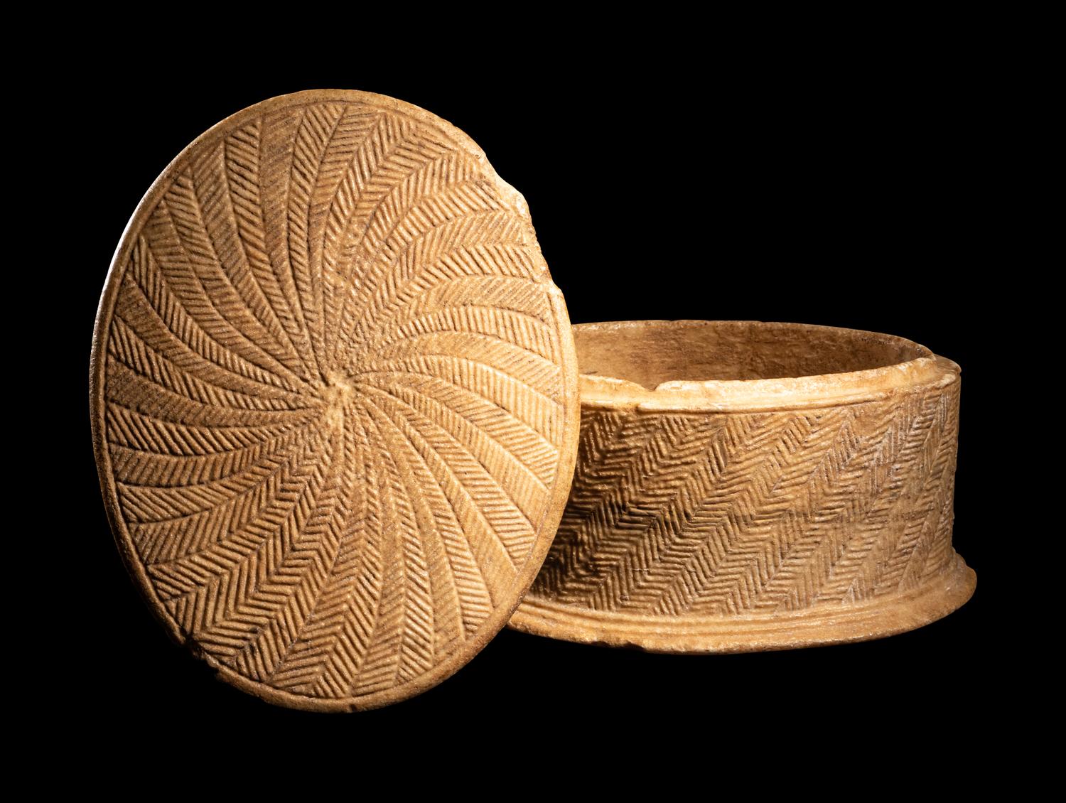 A Greek Marble Pyxis