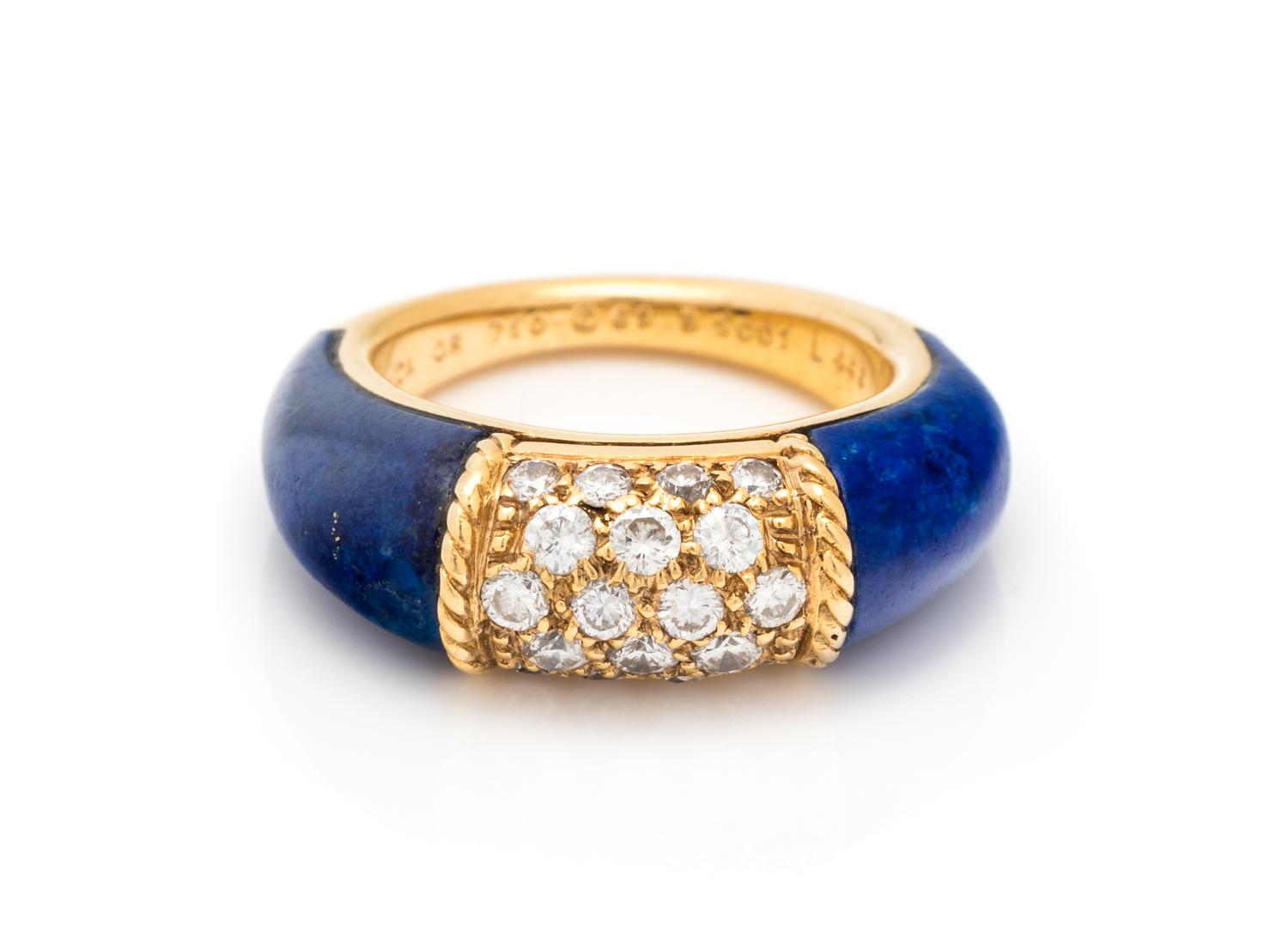 VAN CLEEF & ARPELS, DIAMOND AND LAPIS LAZULI 'PHILIPPINE' RING