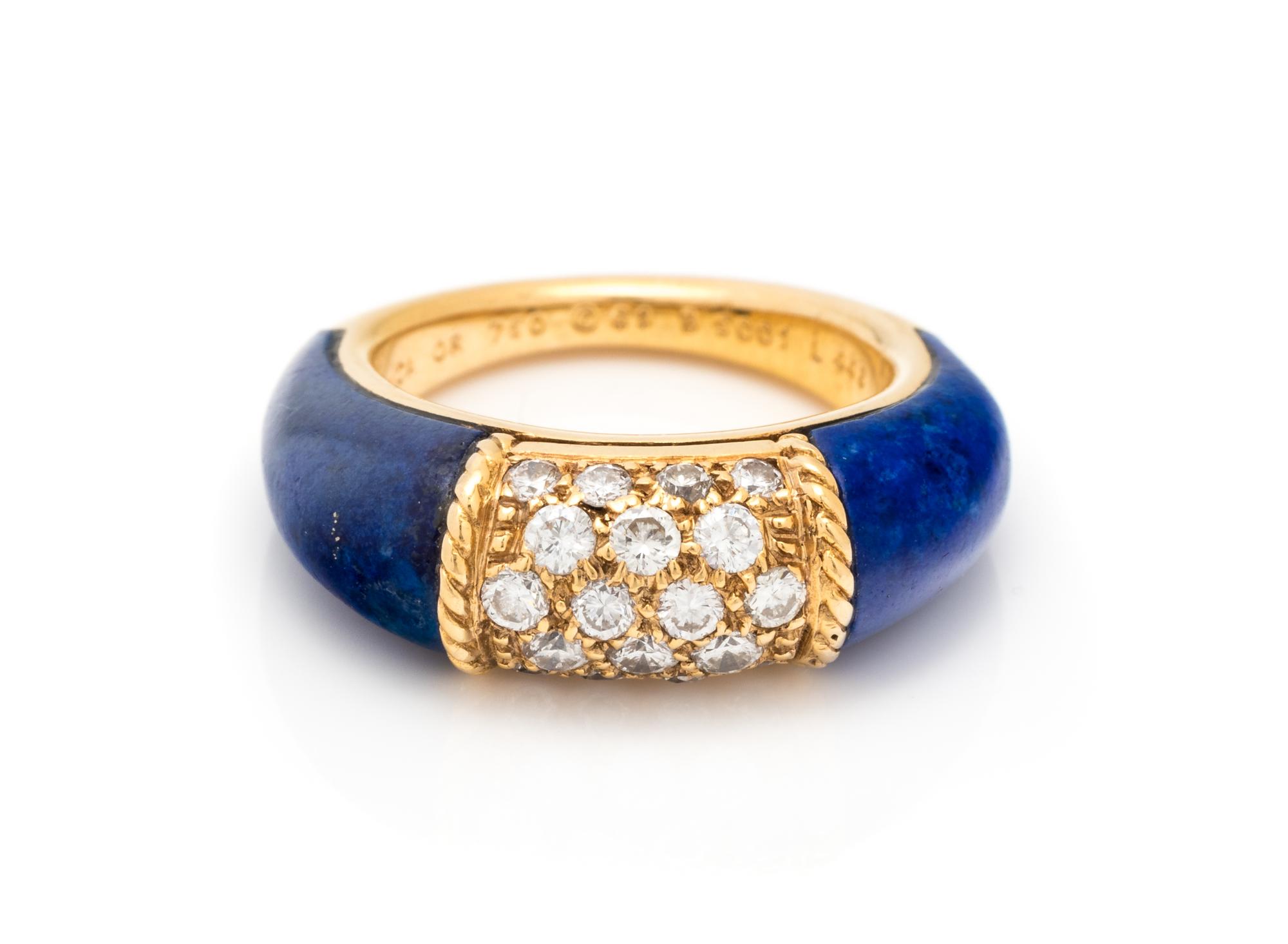 VAN CLEEF & ARPELS, DIAMOND AND LAPIS LAZULI 'PHILIPPINE' RING