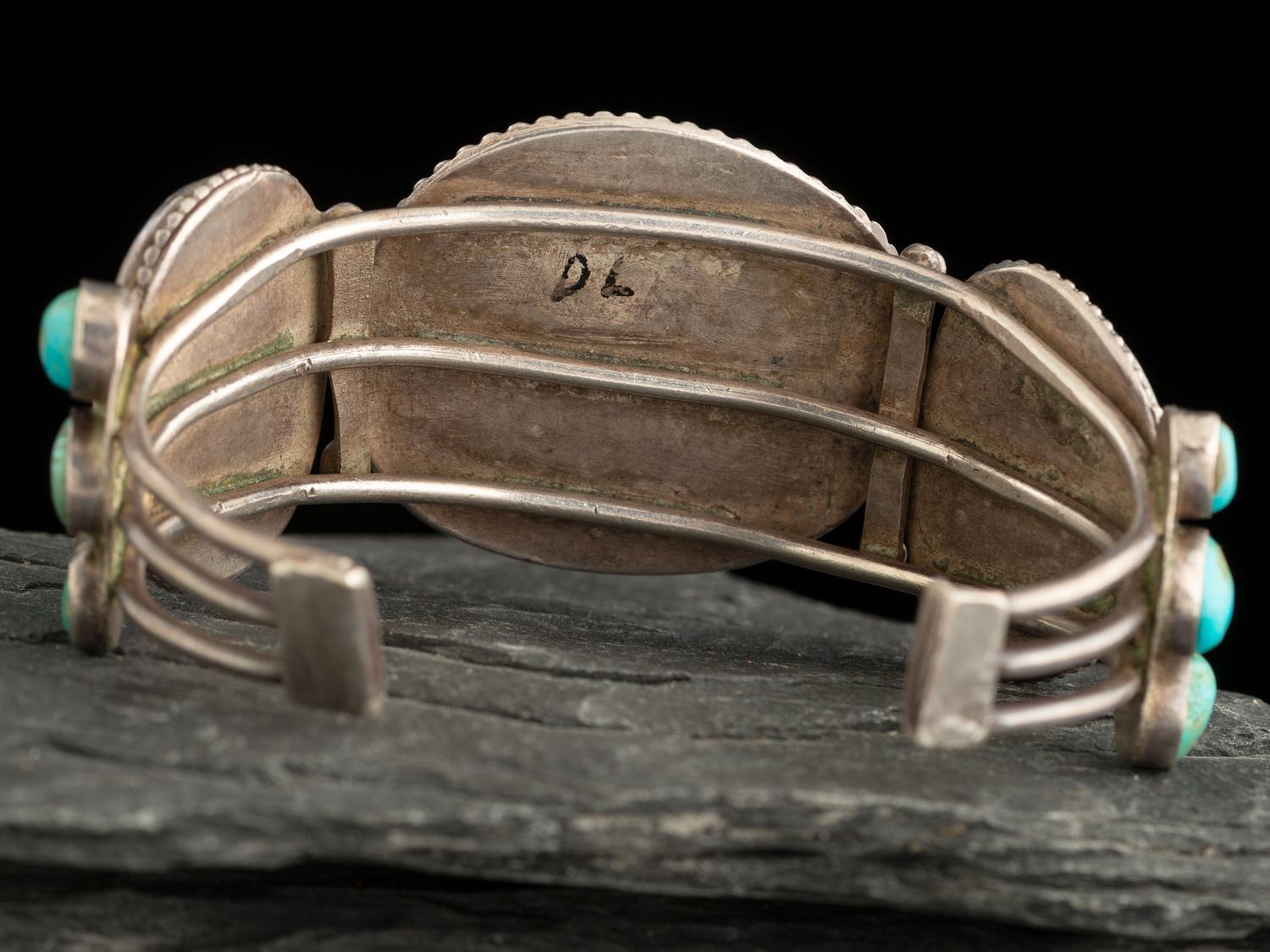 Navajo Silver and Turquoise Cuff Bracelet