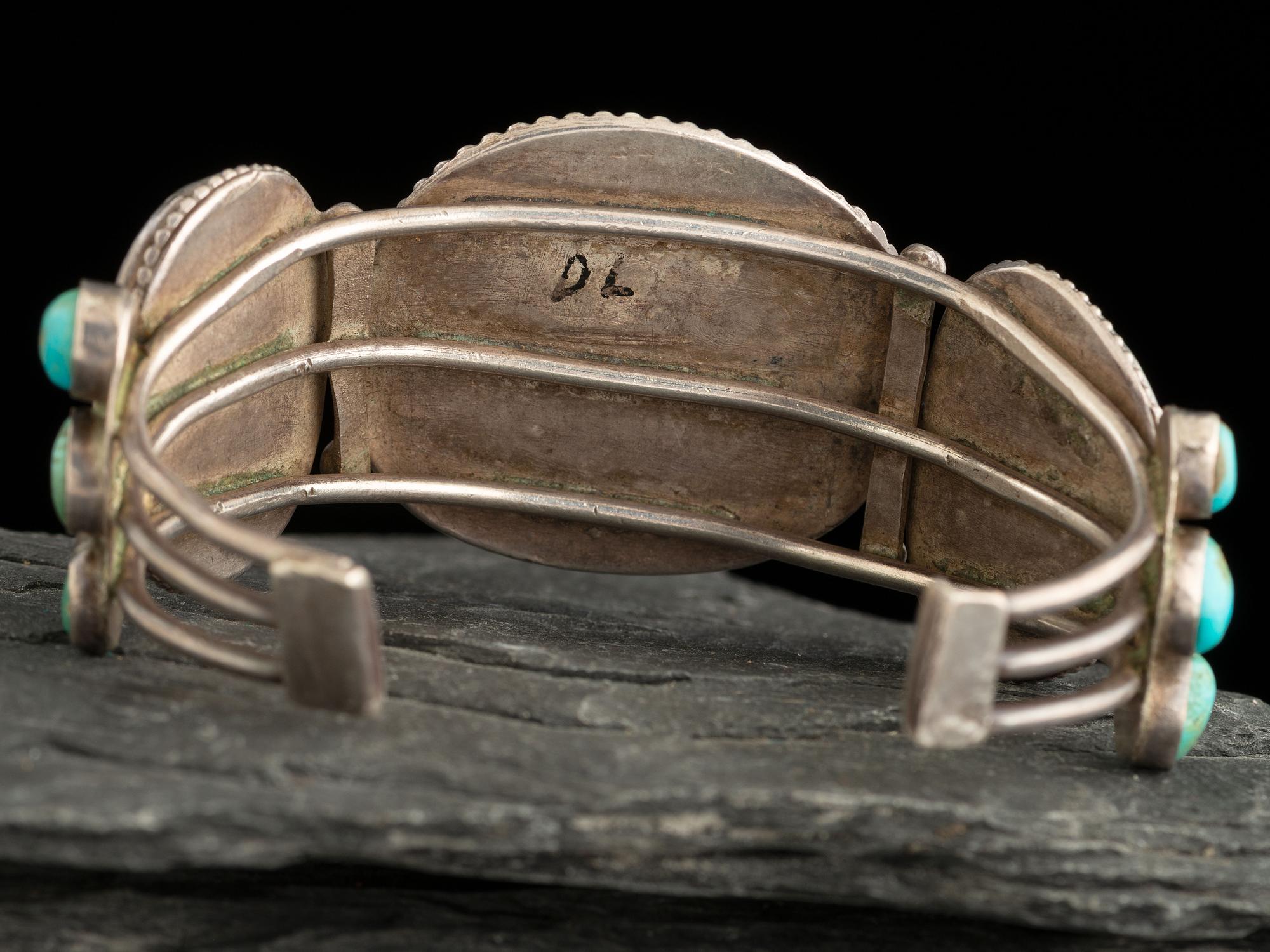 Navajo Silver and Turquoise Cuff Bracelet