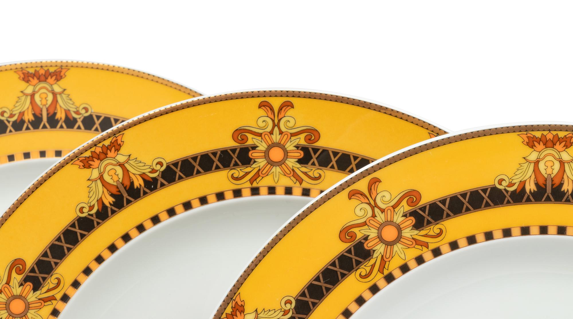 A Set of Versace Barocco Porcelain Plates
