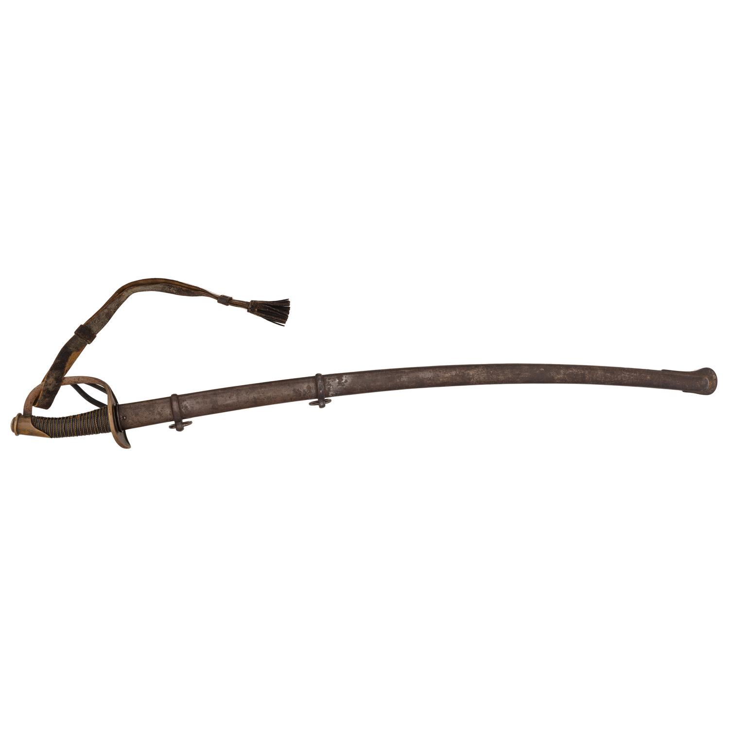 A group of 14 items identified to Captain William L. Curry, Company K, 1st Ohio Volunteer Cavalry, incl. inscribed Model 1840 US Army regulation cavalry saber, belt plate, spurs, and tintype.