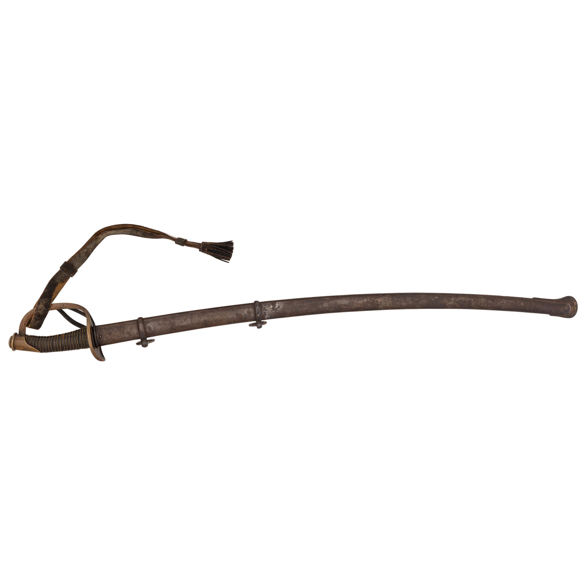 A group of 14 items identified to Captain William L. Curry, Company K, 1st Ohio Volunteer Cavalry, incl. inscribed Model 1840 US Army regulation cavalry saber, belt plate, spurs, and tintype.