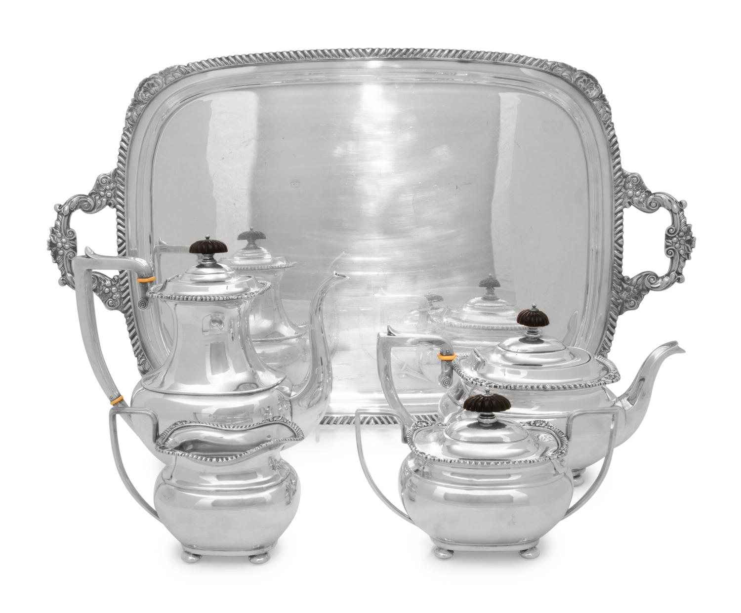 An American Silver Five-Piece Tea and Coffee Service