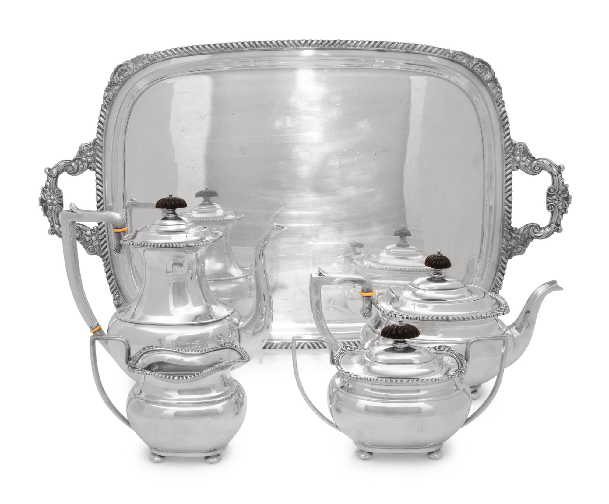 An American Silver Five-Piece Tea and Coffee Service