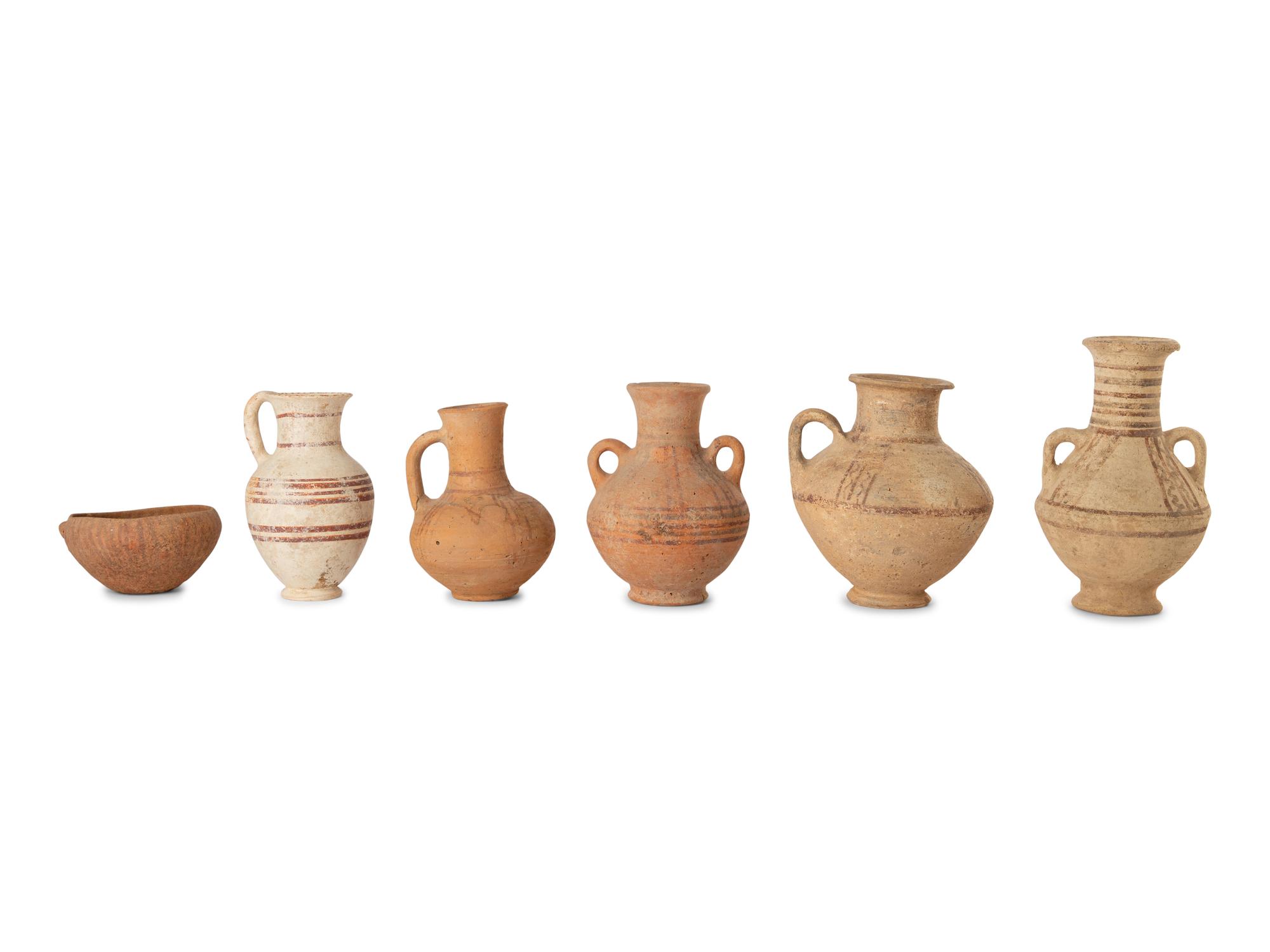 Six Holy Land Pottery Vessels