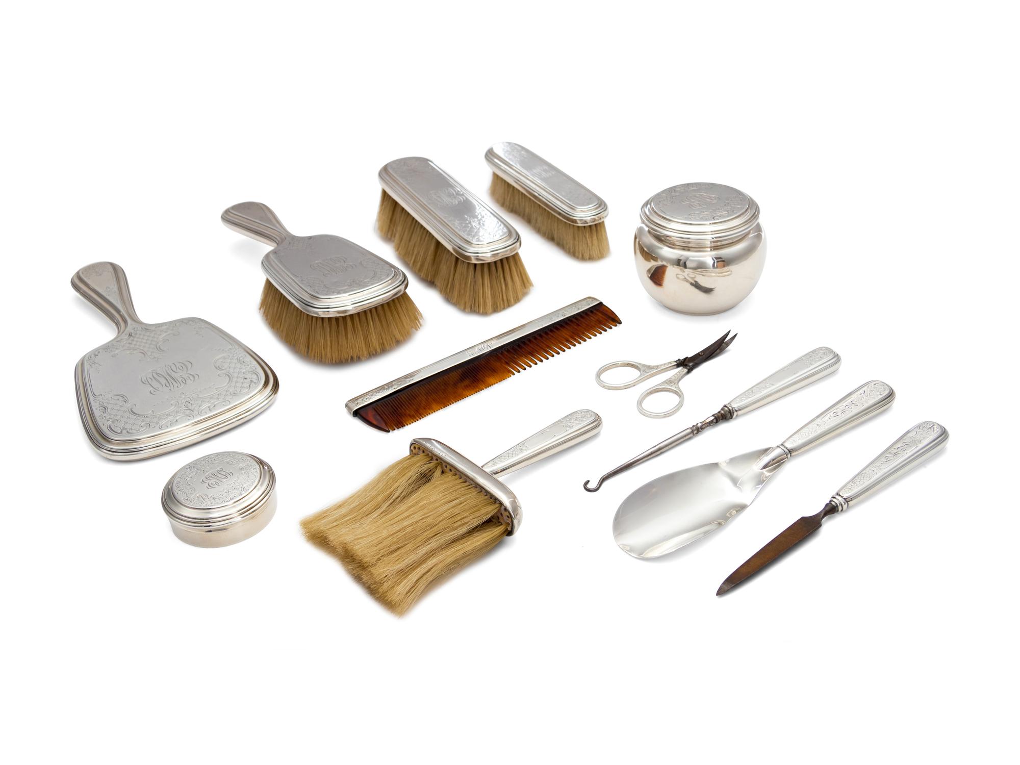 An American Silver Twelve-Piece Dresser Set