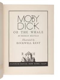 KENT, Rockwell (1882-1971), illustrator. -- MELVILLE, Herman (1819-1891). Moby Dick or The Whale. New York: Random House, 1930.