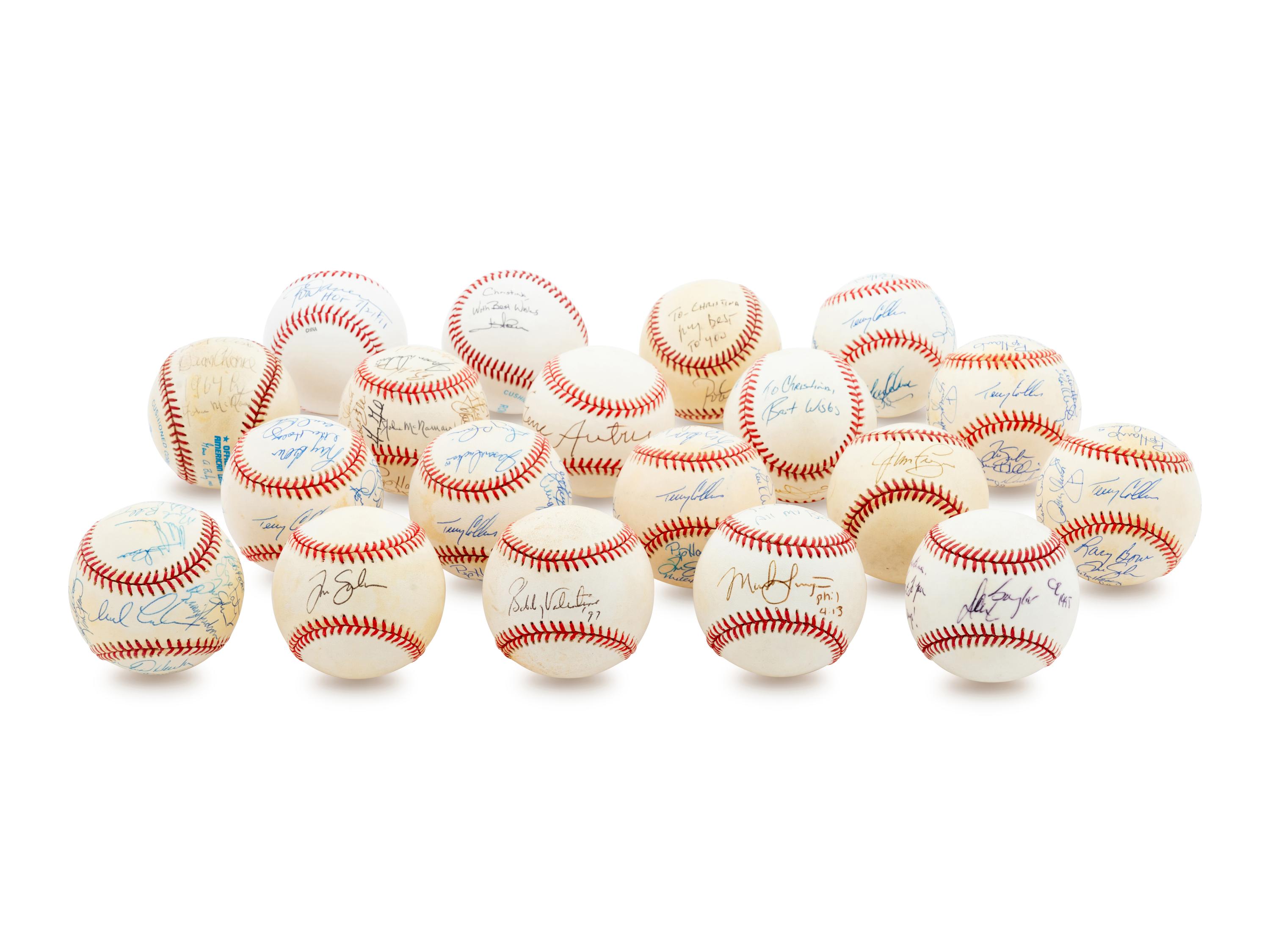A Group of 19 Los Angeles Angels Signed Baseballs,
