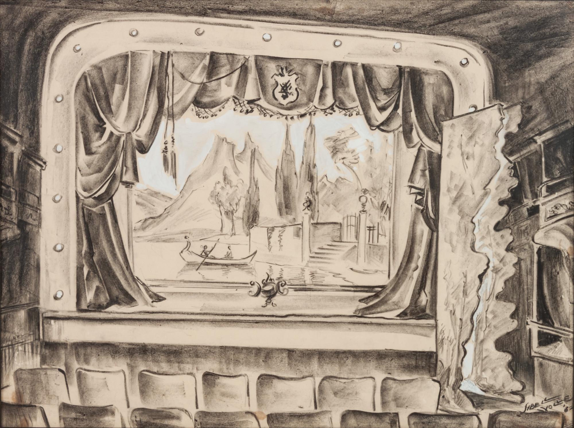 Curtain and Wings, Opera House, Telluride, CO , 1962