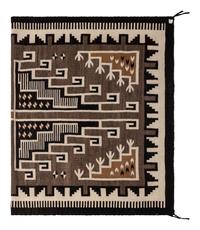 Navajo Two Grey Hills Pattern Weaving / Rug