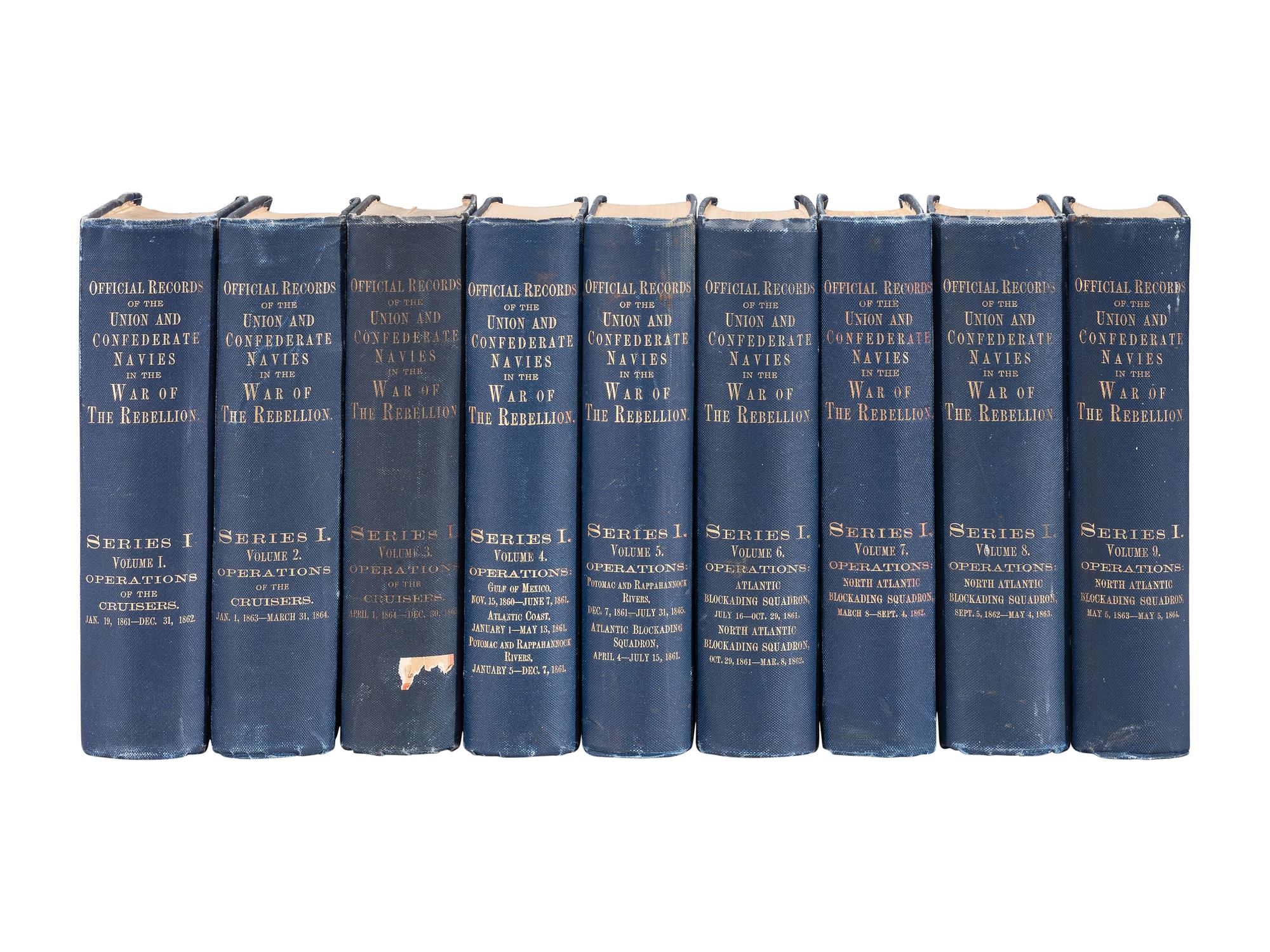 [CIVIL WAR]. Civil War reports and official records in approx. 60 volumes.