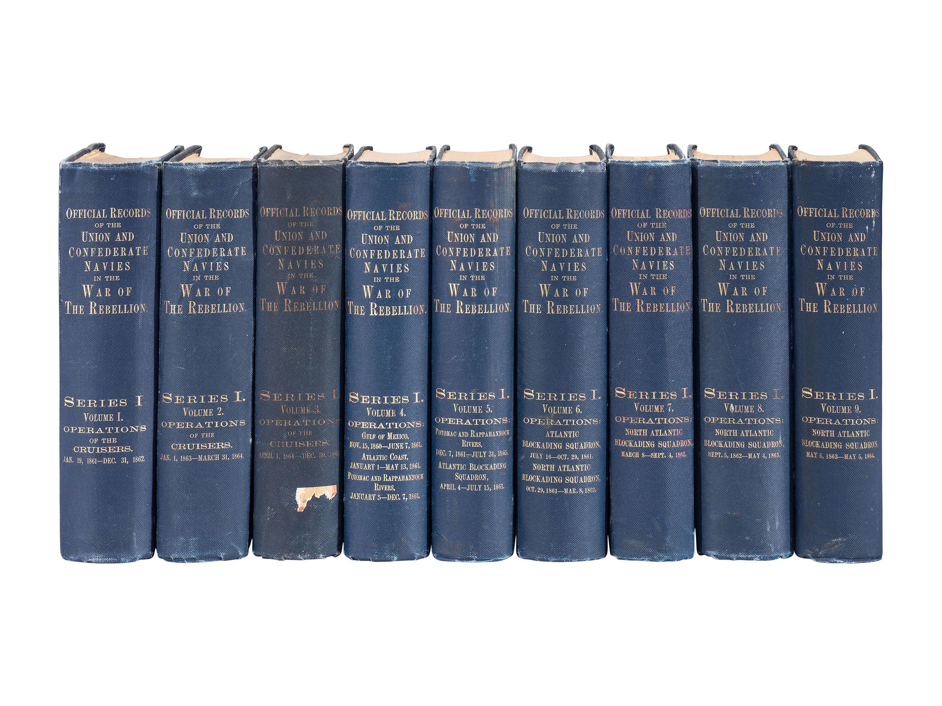 [CIVIL WAR]. Civil War reports and official records in approx. 60 volumes.
