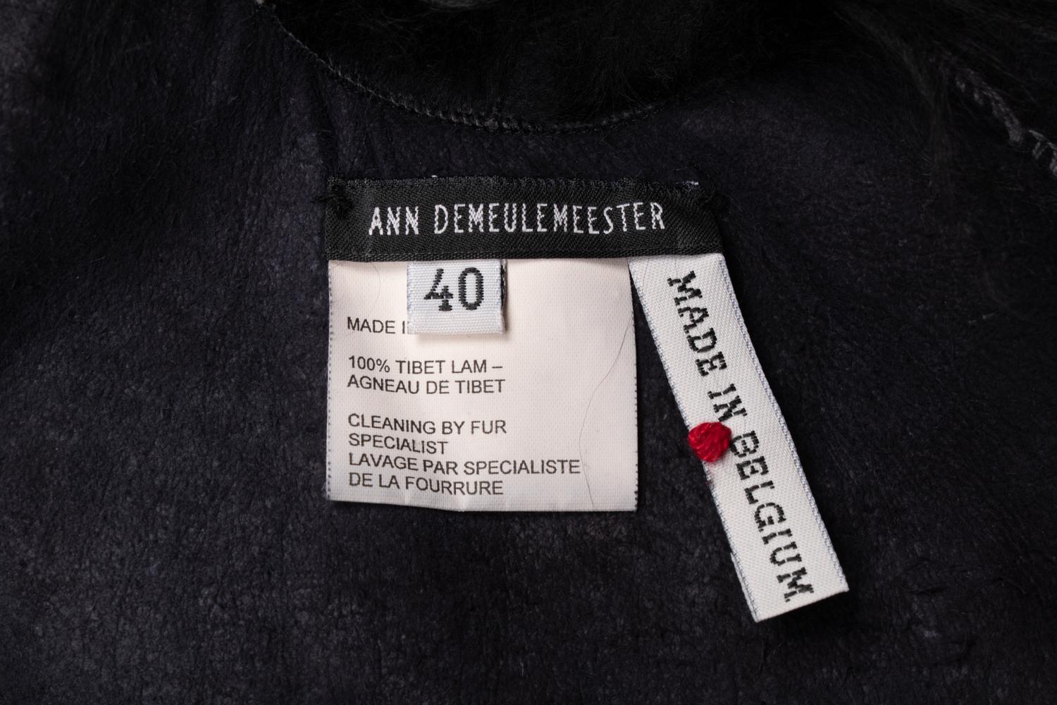 Ann Demeulemeester Tibetan Lamb Poncho