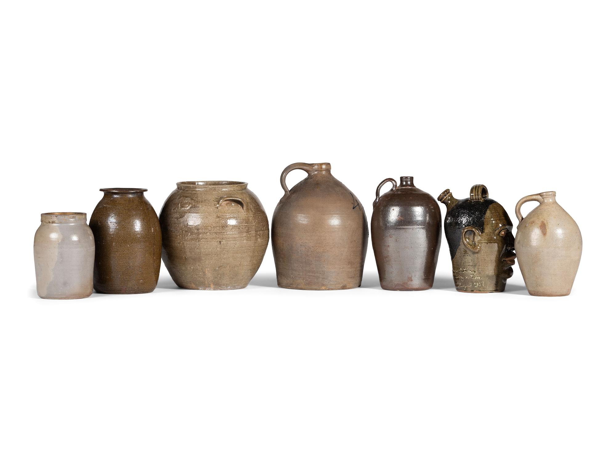 Seven Stoneware Vessels