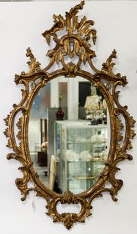 A Chippendale Style Giltwood Mirror Height 45 x width 26 inches. — EARLY 20TH CENTURY