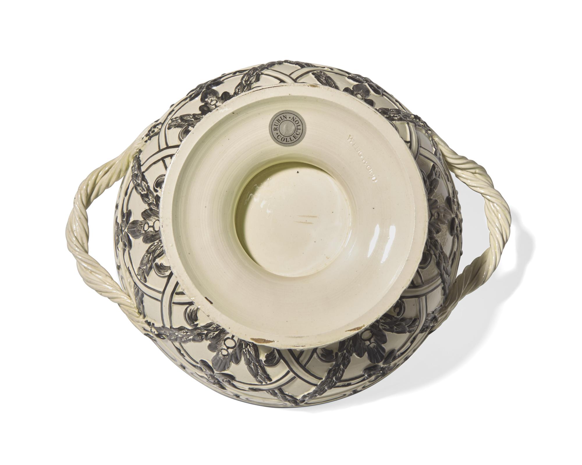 A Wedgwood Creamware Potpourri Bowl and Cover