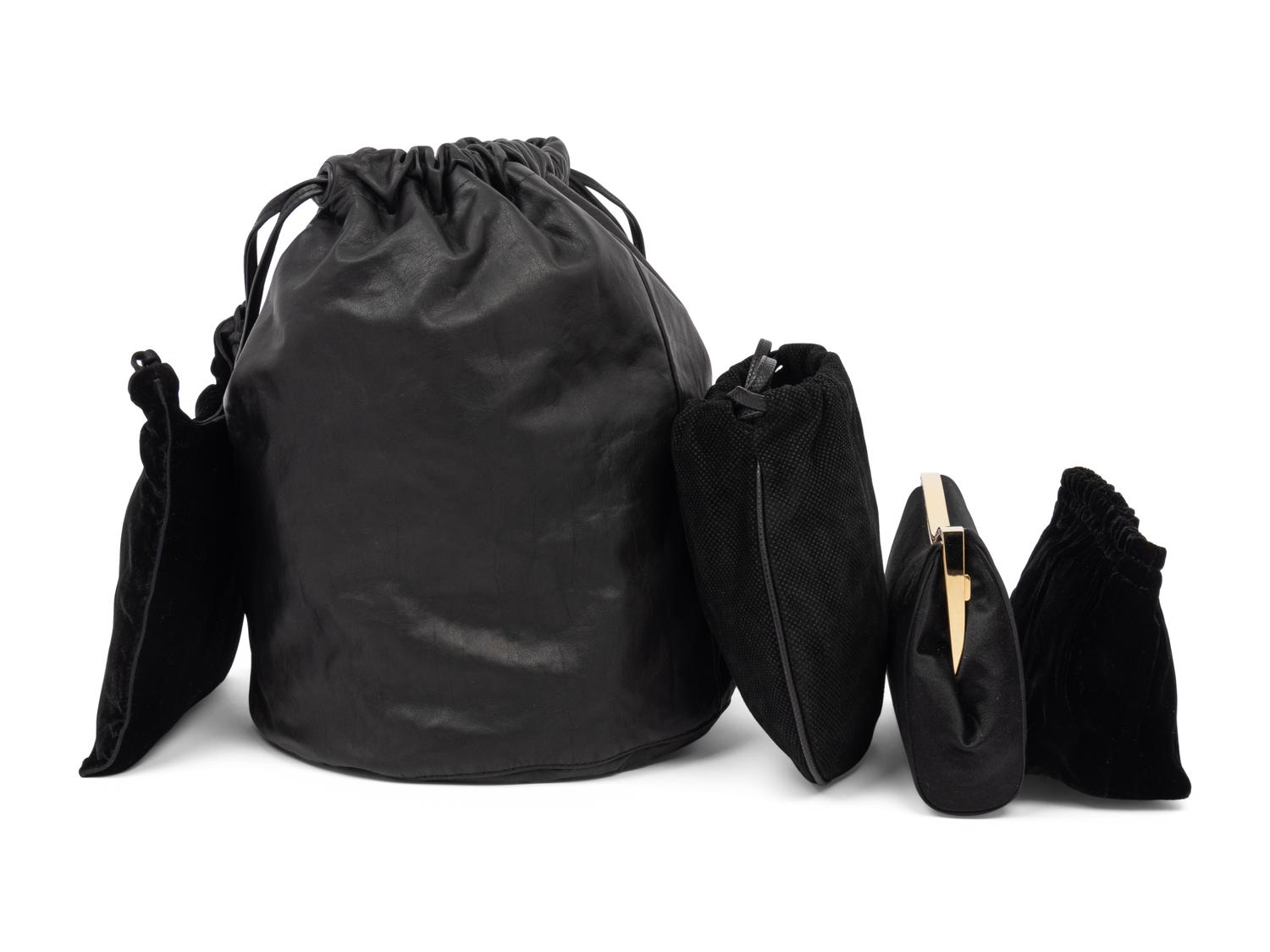 Five Designer Bags: One Leiber, Two Prada, Two Bottega