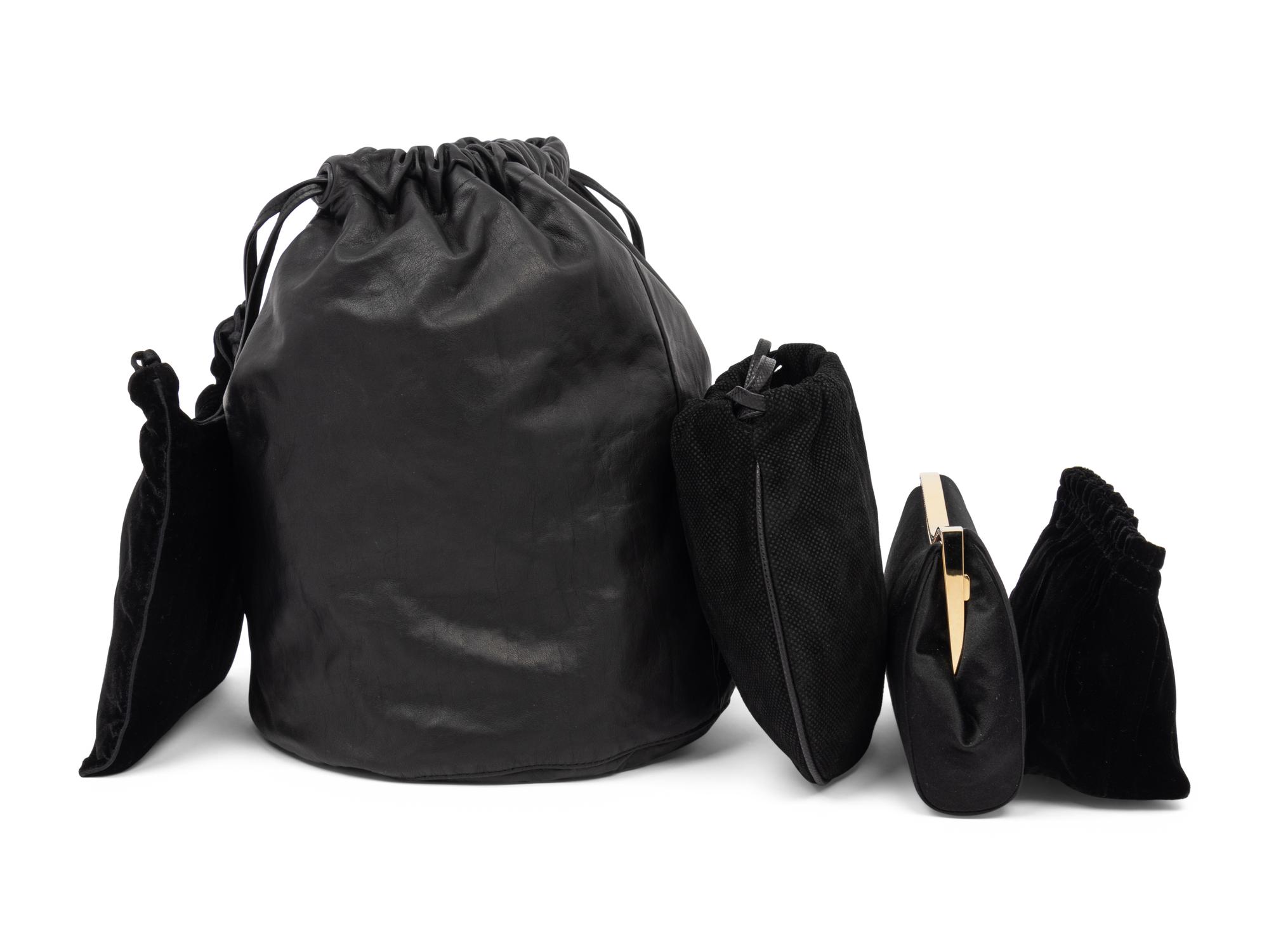 Five Designer Bags: One Leiber, Two Prada, Two Bottega