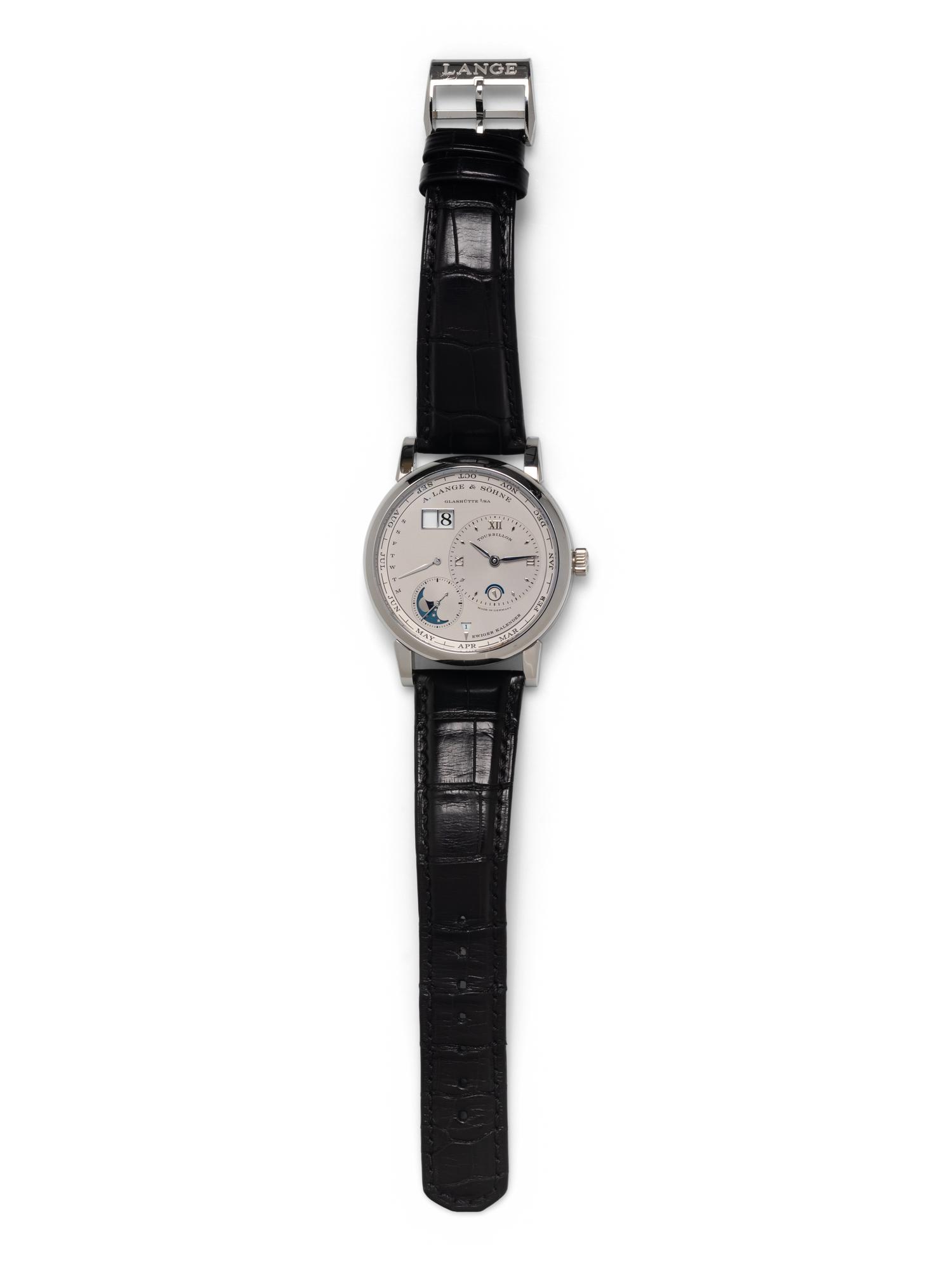 AN EXCEPTIONAL A. LANGE & SÖHNE, REF. 720.025 PLATINUM 'LANGE 1 TOURBILLON PERPETUAL CALENDAR' WATCH