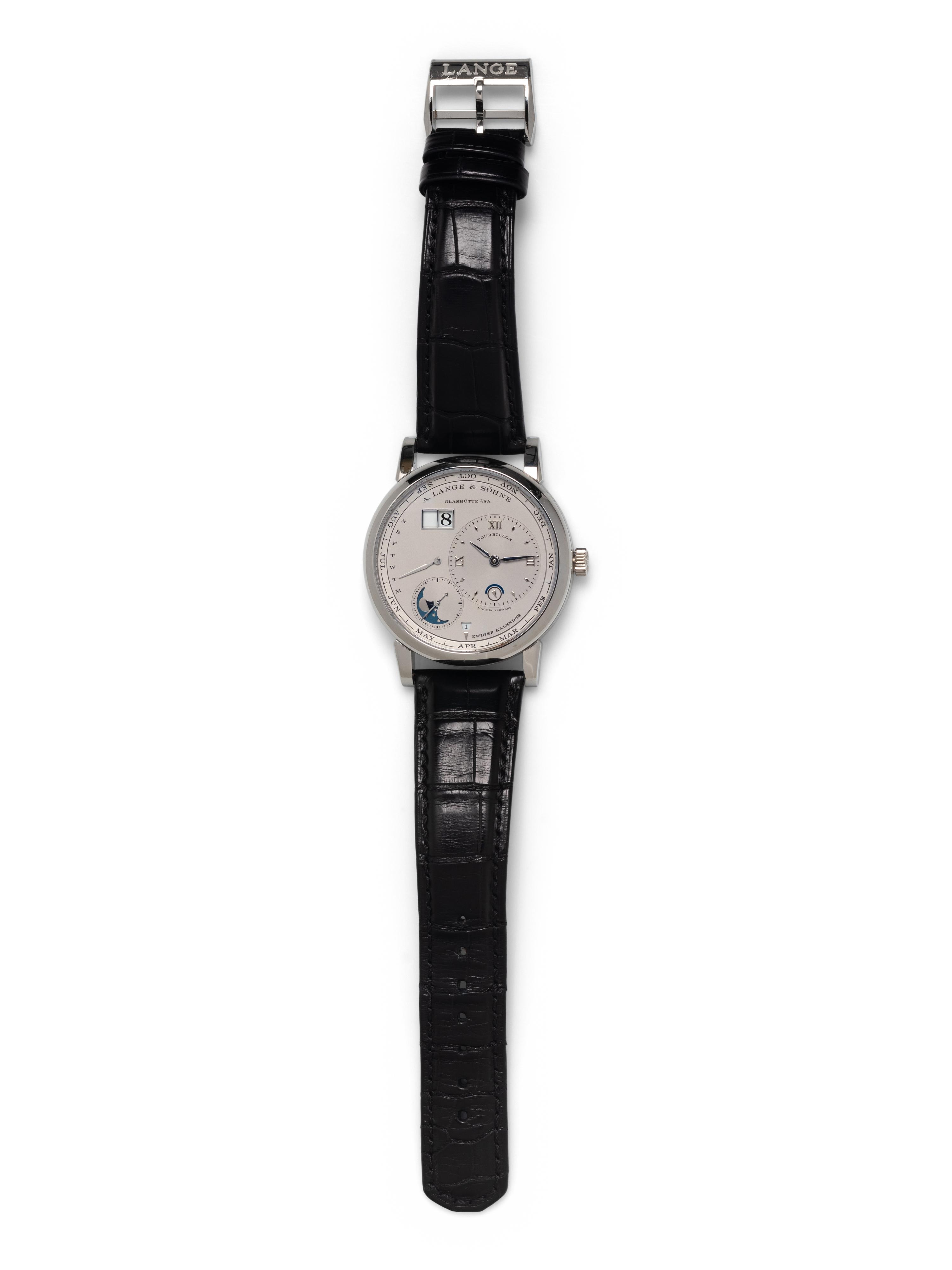AN EXCEPTIONAL A. LANGE & SÖHNE, REF. 720.025 PLATINUM 'LANGE 1 TOURBILLON PERPETUAL CALENDAR' WATCH