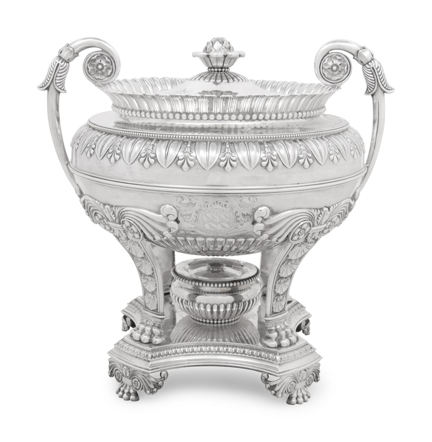 A Regency Silver Tea Urn
