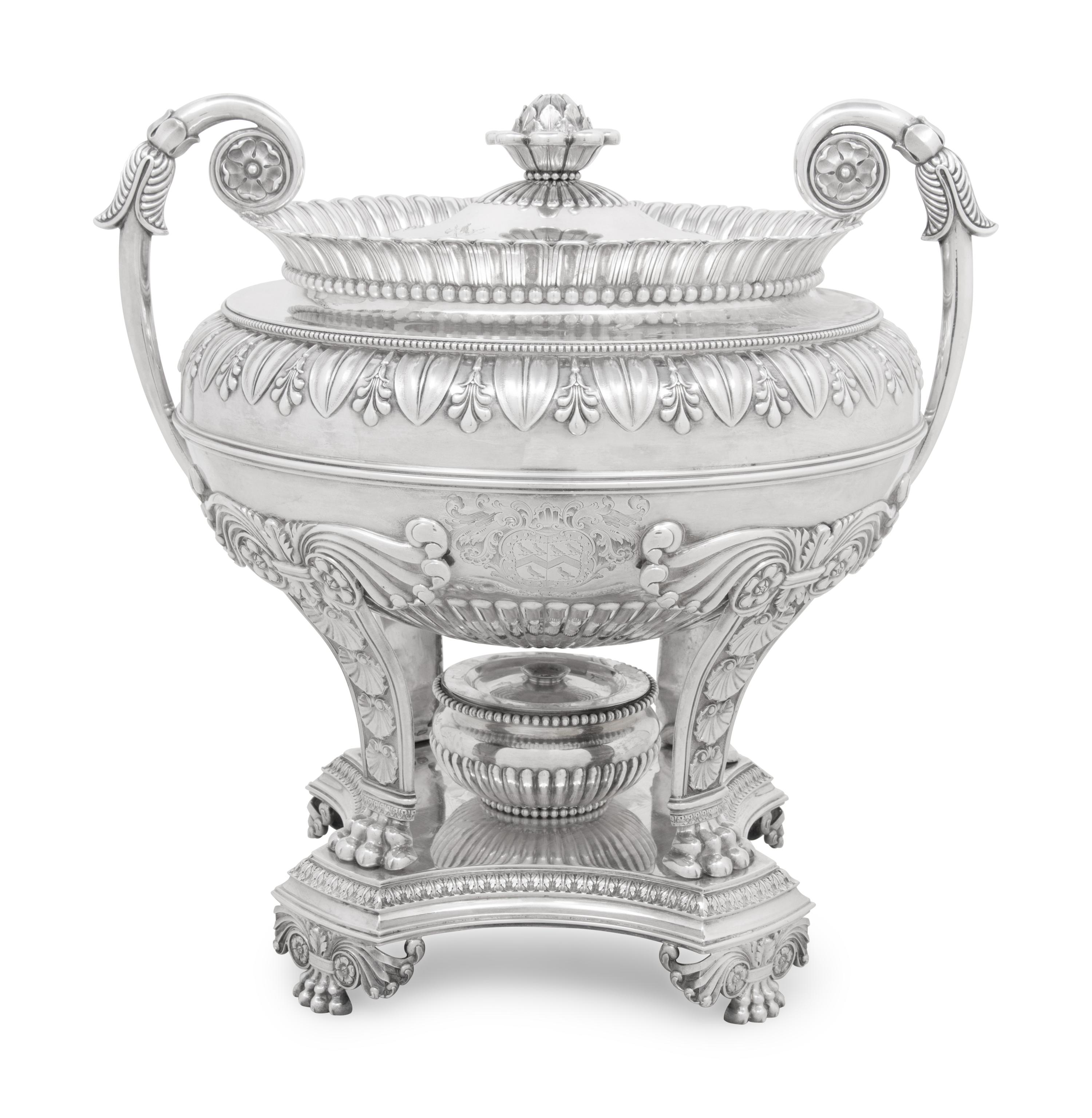 A Regency Silver Tea Urn