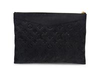 Louis Vuitton Black Leather Clutch