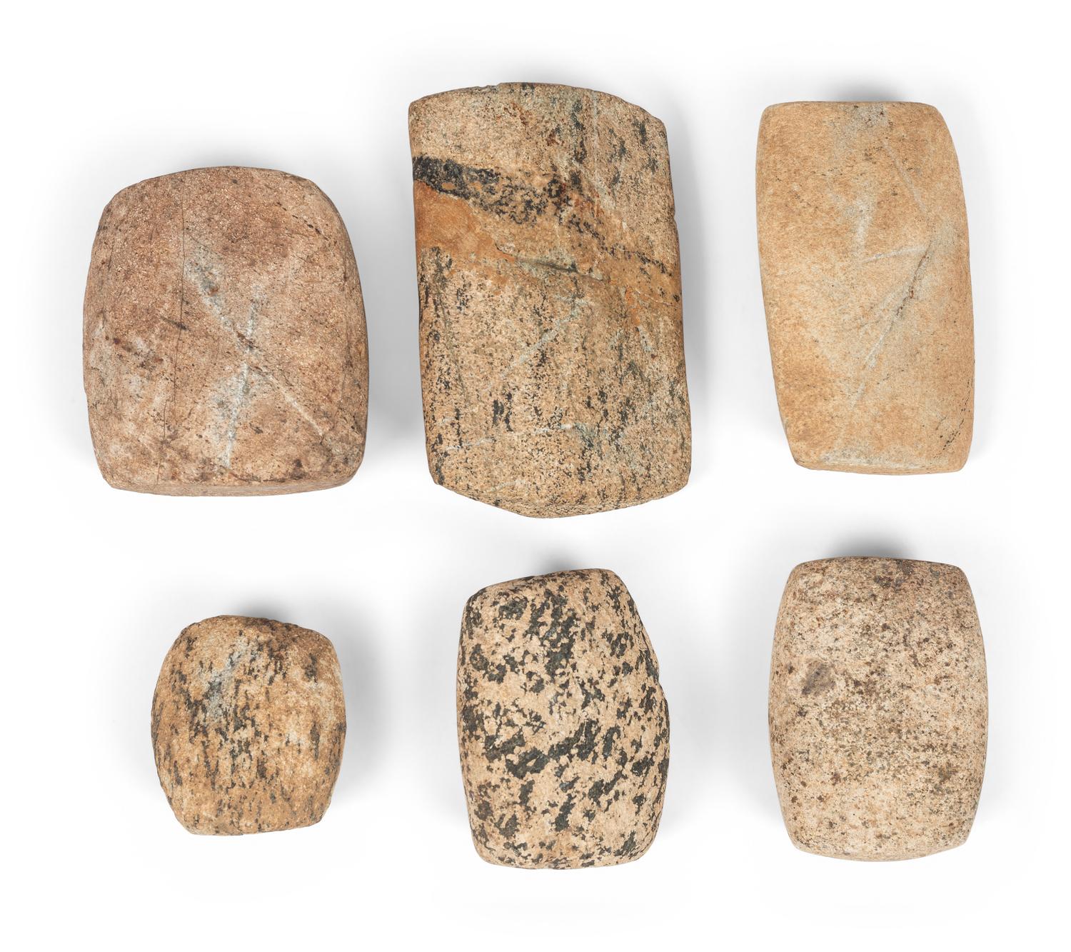 A Group of Gneiss Bannerstone Blanks