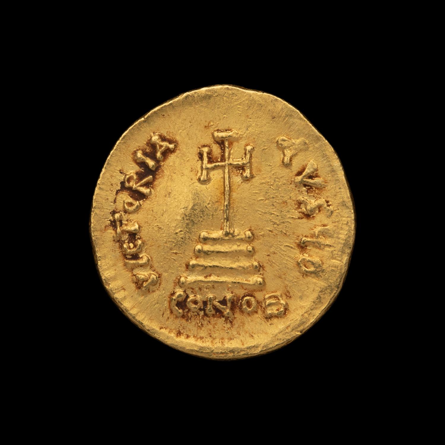 [ANCIENTS] BYZANTINE EMPIRE. Heraclius (c. 615 AD). Av Solidus (4.4g, 20mm); the obverse showing Heraclius with his some Heraclius Constantine.