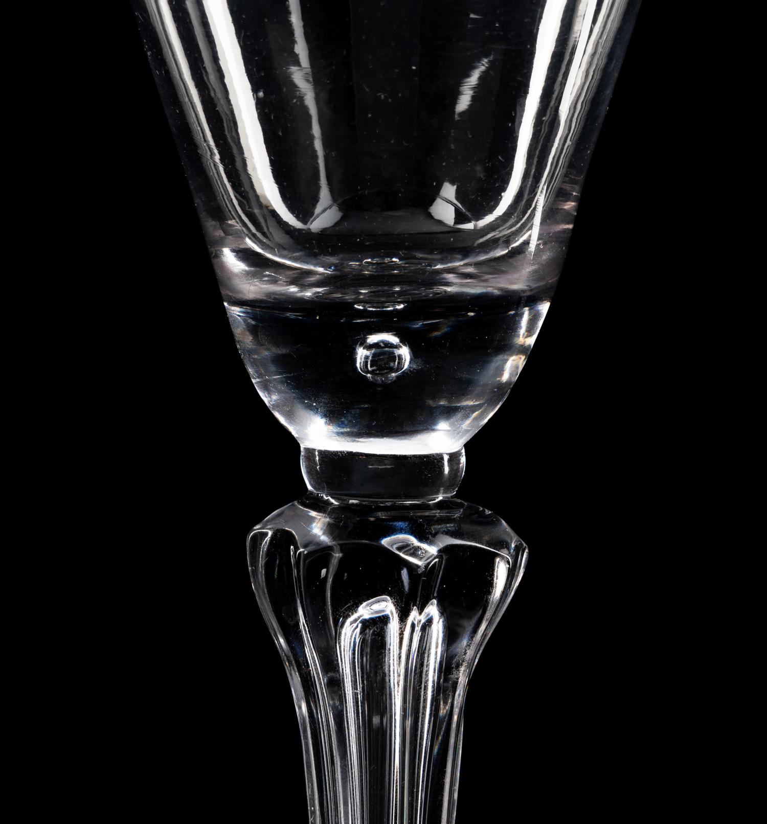 An English Pedestal-Stem Wine Glass