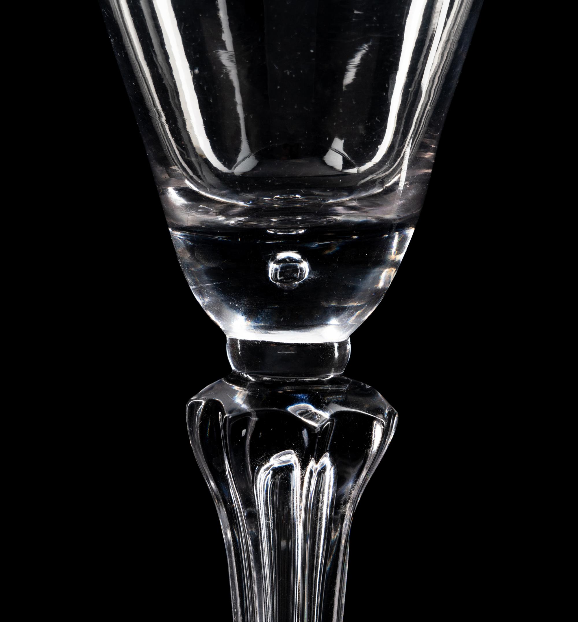 An English Pedestal-Stem Wine Glass
