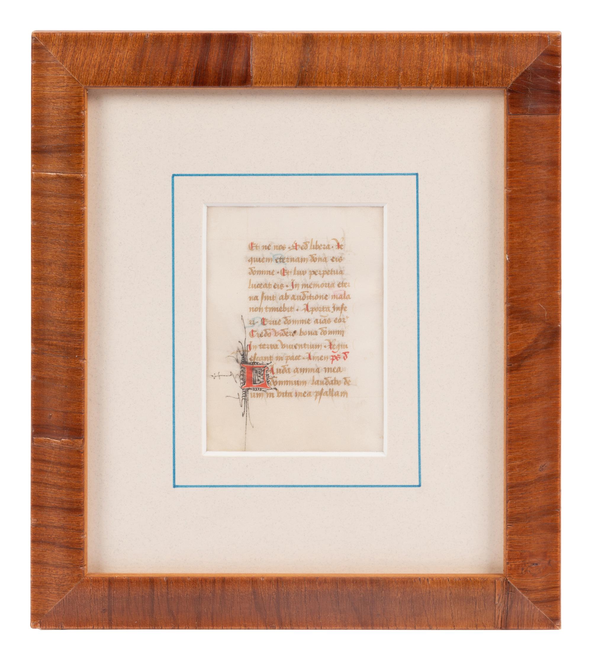 A Group of Book of Hours Leaves on Vellum