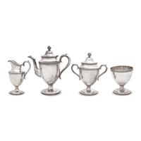 A Classical Silver Four-Piece Tea Service